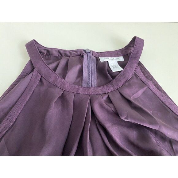 Calvin Klein Halter Top Purple Women’s Size M Flowy Camisole - Picture 5 of 13